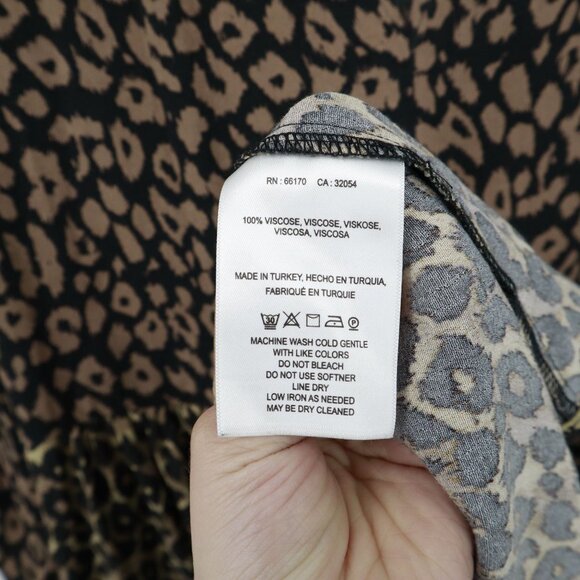 Maeve Juno Dress Womens S Brown Trendy Career Office Wear Animal Print Classic - Picture 5 of 16